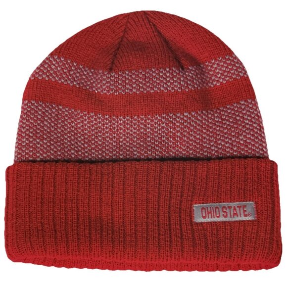 Colosseum Ohio State Buckeyes Red Cuffed Knit Beanie Hat OS Unisex - Picture 1 of 1